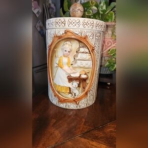 Vintage Canister PIONEER WOMEN / GINGHAM GIRL Sears Roebuck & Co. 1978